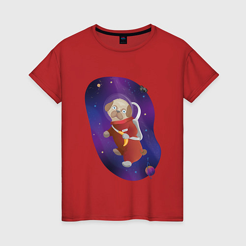 Женская футболка Космо-банановые войска / Красный – фото 1