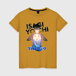 Женская футболка Исаги из аниме синяя тюрьма