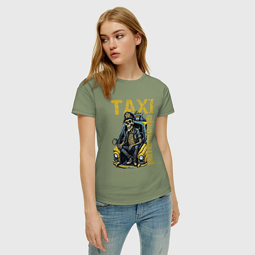 Женская футболка Таксист на подработке / Авокадо – фото 3