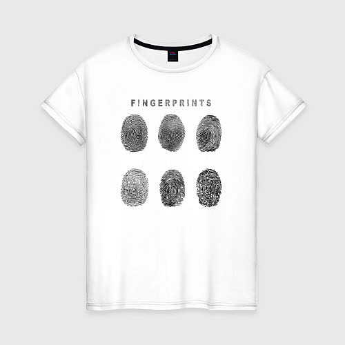 Женская футболка Fingerprints / Белый – фото 1