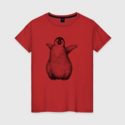 Женская футболка Пингвинёнок анфас