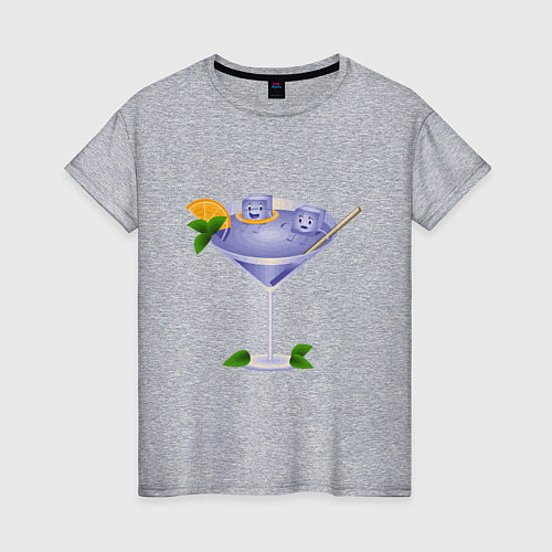 Женская футболка Мультяшный коктейль / Меланж – фото 1