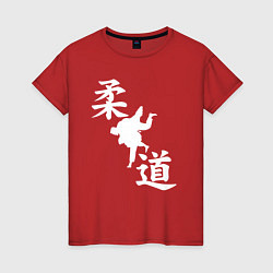 Женская футболка Дзюдо - иероглифы