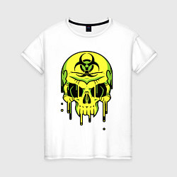 Женская футболка Biohazard skull