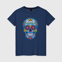 Женская футболка Череп мексиканский