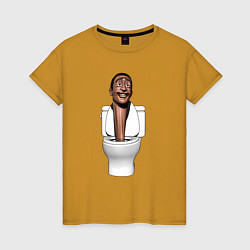 Женская футболка Skibidi toilet туалет
