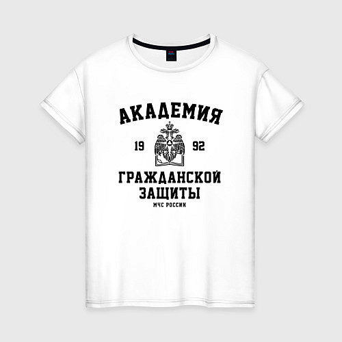 Женская футболка АГЗ - Академия Гражданской Защиты МЧС России / Белый – фото 1