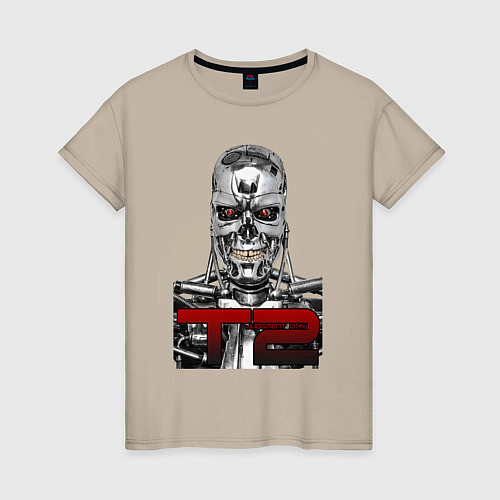 Женская футболка Terminator 2 T800 / Миндальный – фото 1