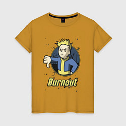 Женская футболка Burnout - vault boy