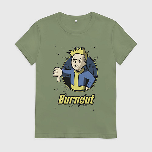 Женская футболка Burnout - vault boy / Авокадо – фото 1