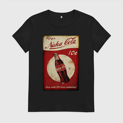 Женская футболка Nuka cola price / Черный – фото 1