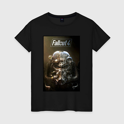 Женская футболка Fallout armour poster / Черный – фото 1