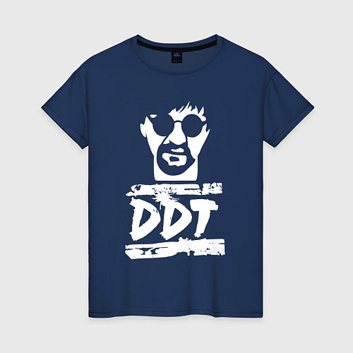 Женская футболка DDT - Юрий Шевчук / Тёмно-синий – фото 1