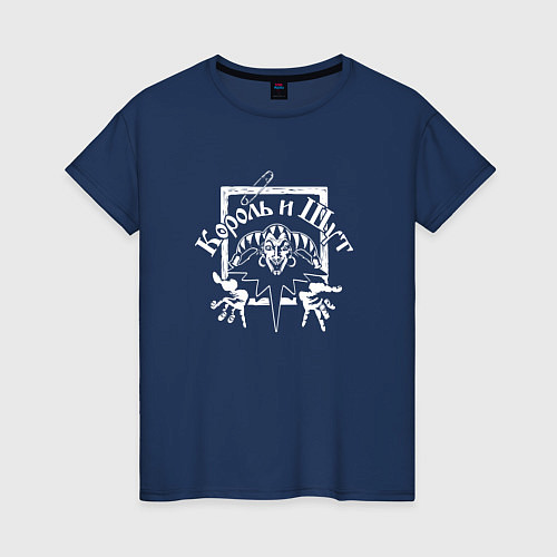 Женская футболка Злой шут / Тёмно-синий – фото 1