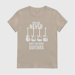 Женская футболка Гитар много не бывает