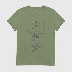 Женская футболка Evangelion Eva Units