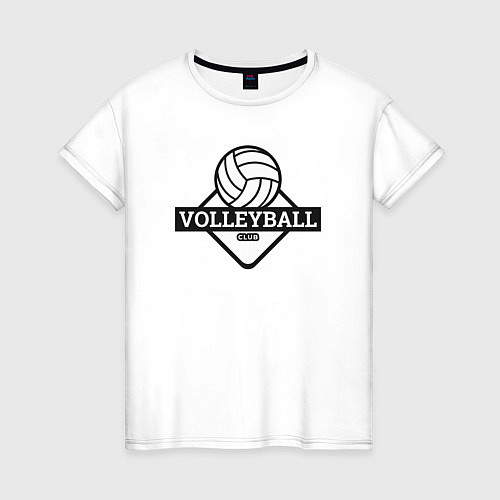 Женская футболка Volleyball club / Белый – фото 1