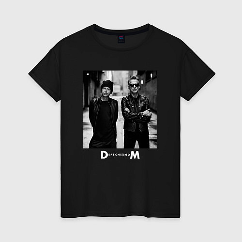 Женская футболка Depeche Mode - Dave Gahan and Martin Gore bw / Черный – фото 1