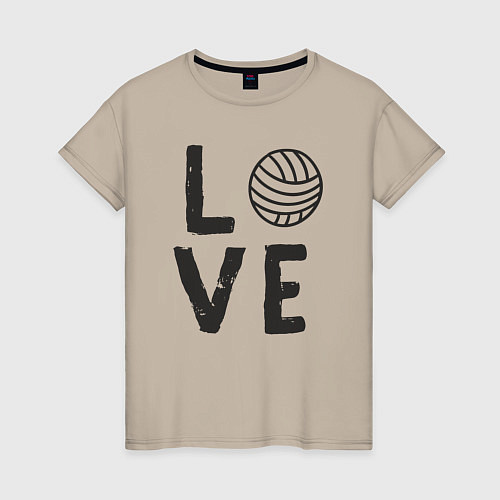 Женская футболка Lover volleyball / Миндальный – фото 1