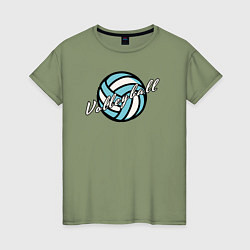 Женская футболка Azure volleyball