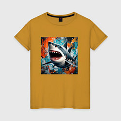 Женская футболка Зубастая акула