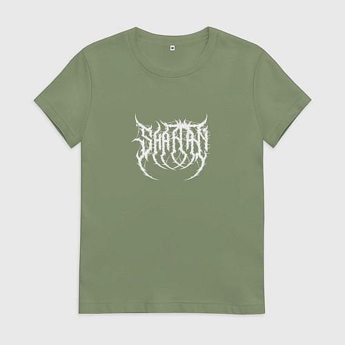 Женская футболка Death metal ImSHAITAN logo / Авокадо – фото 1