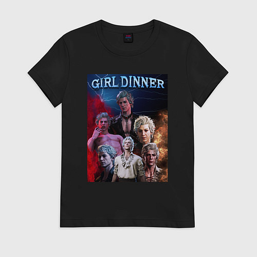 Женская футболка Astarion Girl Dinner / Черный – фото 1