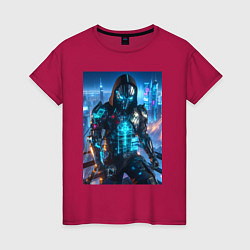 Женская футболка Cyber man - ai art