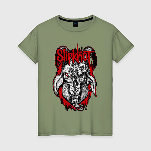 Женская футболка Slipknot - rotten goat / Авокадо – фото 1