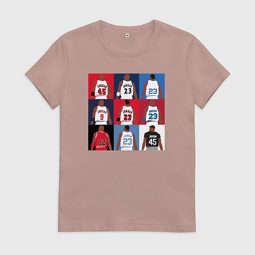 Женская футболка Jordan plays / Пыльно-розовый – фото 1