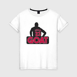 Футболка хлопковая женская Jordan goat, цвет: белый