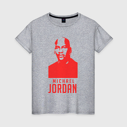 Женская футболка Jordan in red / Меланж – фото 1