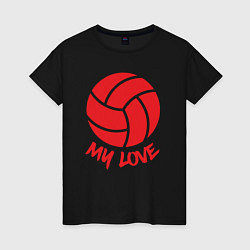 Женская футболка Volleyball my love