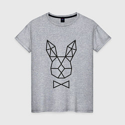 Женская футболка Полигональный кролик