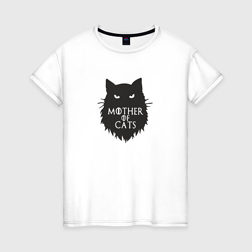 Женская футболка Mother of cats / Белый – фото 1