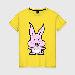 Женская футболка Счастливый кролик