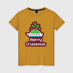 Женская футболка Merry cruismas