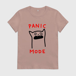 Женская футболка Panic mode - котик