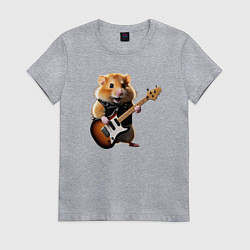 Женская футболка Хомяк-певец