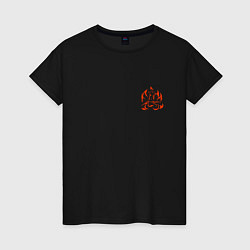 Женская футболка Огненная лисица-демон - мини