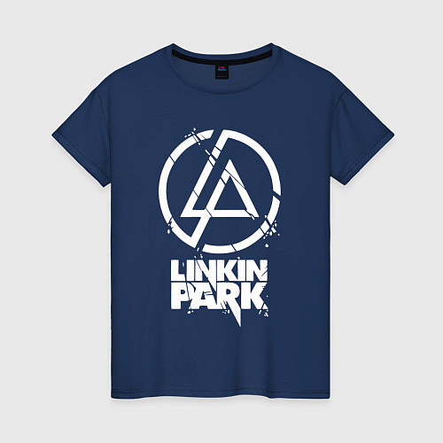 Женская футболка Linkin Park - white / Тёмно-синий – фото 1