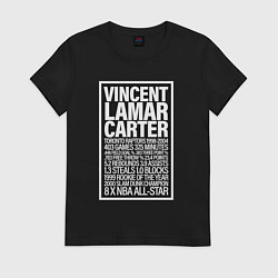 Футболка хлопковая женская Vince Carter, цвет: черный