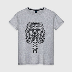 Женская футболка Скелет рентген
