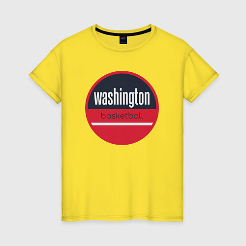 Женская футболка Washington basketball / Желтый – фото 1