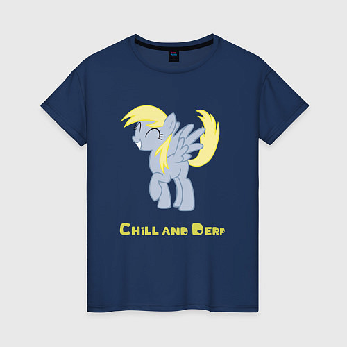 Женская футболка Весёлая Дерпи из My little Pony / Тёмно-синий – фото 1