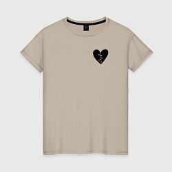 Женская футболка Разбитое сердце в груди
