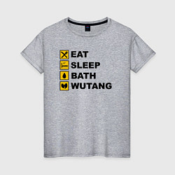 Женская футболка Еда сон ванна Wu-tang