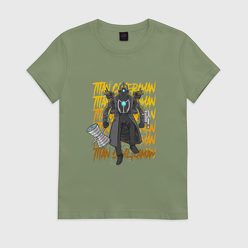 Женская футболка Титан Камерамен / Авокадо – фото 1