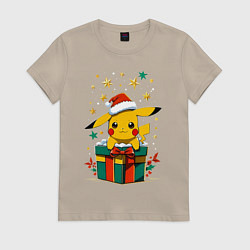Женская футболка Новогодний пика-пика