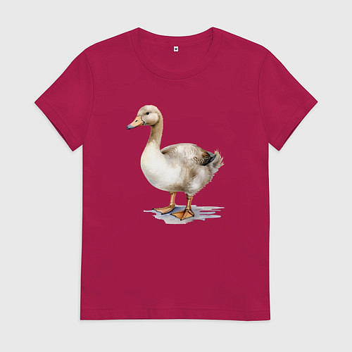Женская футболка Серый гусь / Маджента – фото 1